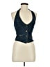 Edikted Blue Sleeveless Button-Down Shirt Size M - photo 1