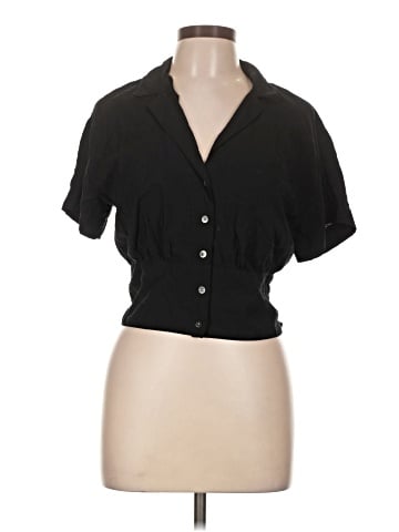 Madewell Drapey Banded-Bottom Button-Down Top (view 1)