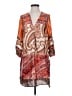 Zara Basic 100% Polyester Paisley Orange Casual Dress Size XS - photo 1