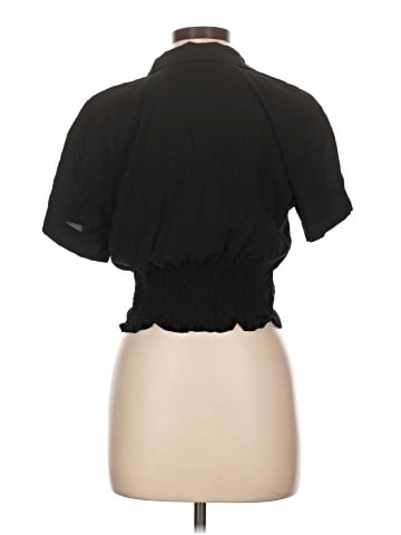 Madewell Drapey Banded-Bottom Button-Down Top (view 2)