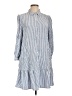 Max Studio Stripes Blue Casual Dress Size L - photo 1