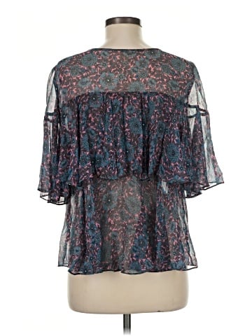 Rebecca Taylor Short Sleeve Silk Top (view 2)