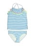 Carter's Stripes Blue Two Piece Swimsuit Size 7 - photo 1