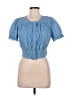 J.Crew Blue Short Sleeve Blouse Size M - photo 1