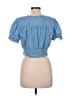 J.Crew Blue Short Sleeve Blouse Size M - photo 2