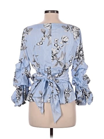 White House Black Market 3/4 Sleeve Blouse (view 2)