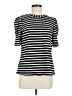 Dokotoo Stripes Black Short Sleeve Turtleneck Size M - photo 1