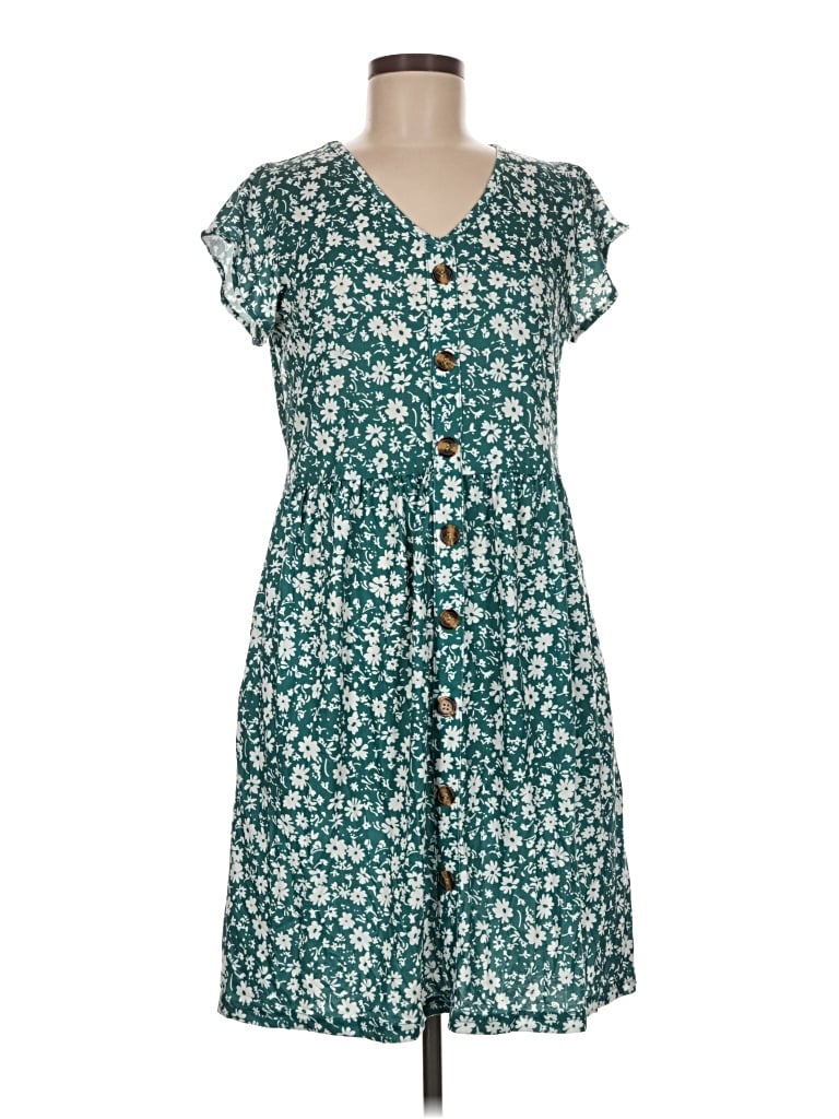 Pre-owned Fantaslook Casual Dress In Teal