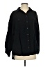 Gap 100% Cotton Solid Black 3/4 Sleeve Button-Down Shirt Size S - photo 1