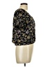 Sienna Sky 100% Polyester Floral Black Short Sleeve Blouse Size L - photo 4