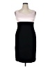 Talbots 100% Polyester Color Block Black Cocktail Dress Size 14 - photo 1
