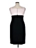 Talbots 100% Polyester Color Block Black Cocktail Dress Size 14 - photo 2