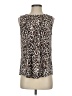 Adrianna Papell Animal Print Brown Sleeveless Blouse Size S - photo 1
