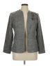 Coldwater Creek Chevron-herringbone Gray Blazer Size 14 - photo 1