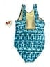 L.L.Bean 100% Lycra Print Teal One Piece Swimsuit Size 8 - photo 2