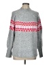 St. John's Bay Hearts Gray Turtleneck Sweater Size L (estimated) - photo 1