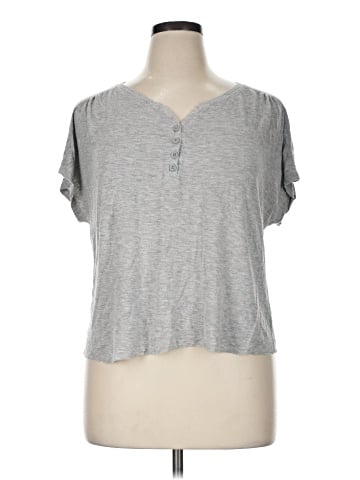 Faded Glory Short Sleeve Henley (view 1)