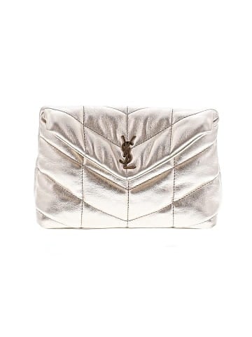Yves Saint Laurent Leather Loulou Puffer Clutch (view 1)