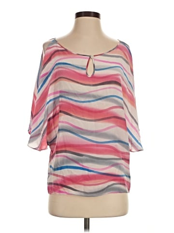 Drew 3/4 Sleeve Silk Top (view 1)