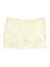 Express Solid White Yellow Khaki Shorts Size 6 - photo 1