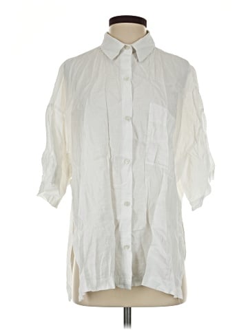 Zara 3/4 Sleeve Button-Down Shirt (view 1)