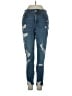Express Hearts Blue Jeans Size 0S - photo 1