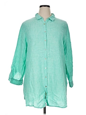 Tahari 3/4 Sleeve Button-Down Shirt (view 1)