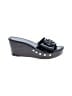 Tory Burch 100% Leather Black Wedges Size 7 1/2 - photo 1