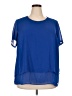 MICHAEL Michael Kors 100% Polyester Blue Short Sleeve Blouse Size 2X - photo 1