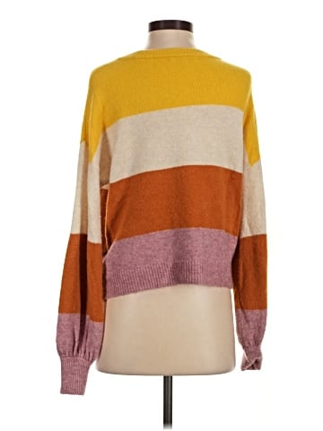 Madewell Striped Gladwell Balloon-Sleeve Pullover Sweater (view 2)