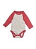 Carter's Color Block Red Long Sleeve Onesie 0-3 MO / 3 MO - photo 1