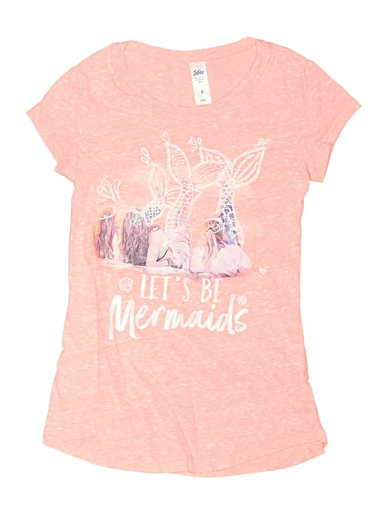 Pre-owned Justice Kids' Short Sleeve T-shirt In Pink
