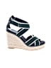 Tory Burch Stripes Green Wedges Size 8 1/2 - photo 1