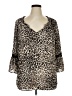 Spense 100% Polyester Brown 3/4 Sleeve T-Shirt Size XL - photo 1