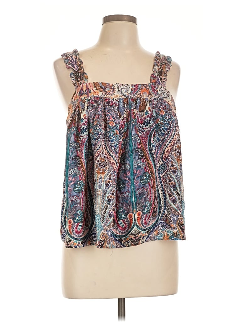 Pre-owned Black Tape_ Sleeveless Blouse In Blue