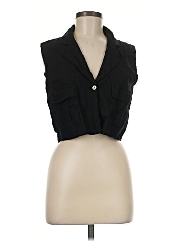Zara Sleeveless Button-Down Shirt (view 1)