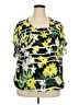 Alfani White Green Short Sleeve Blouse Size 20W - photo 1