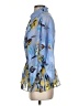 VERTIGO 100% Polyester Blue 3/4 Sleeve Blouse Size S - photo 5