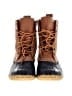 L.L.Bean 100% Leather Solid Blue Brown Rain Boots Size 6 - photo 2