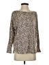 Flora Nikrooz Animal Print Brown Long Sleeve Blouse Size S - photo 1