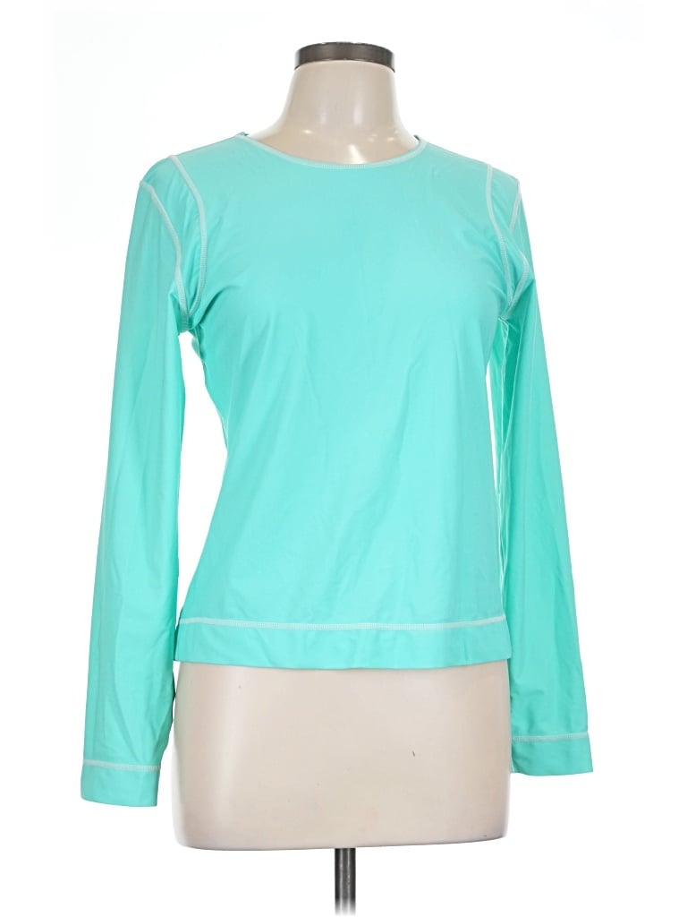 Pre-owned Island Escape Long Sleeve T-shirt In Teal
