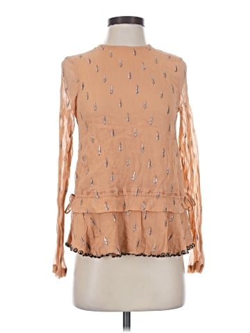 H&M Long Sleeve Silk Top (view 1)