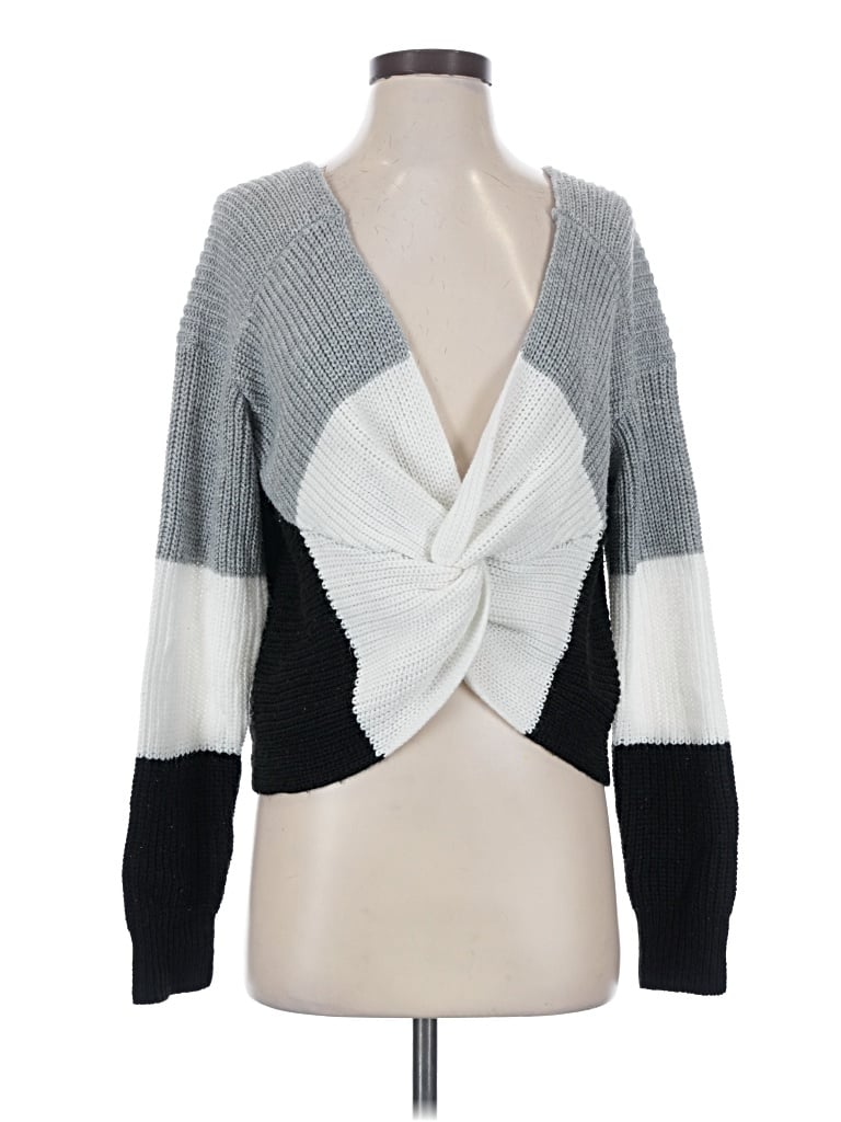 Pre-owned Fashion Nova Cardigan Sweater In Gray