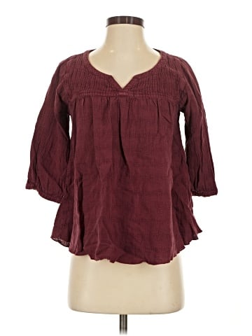 Wrap 3/4 Sleeve Blouse (view 1)