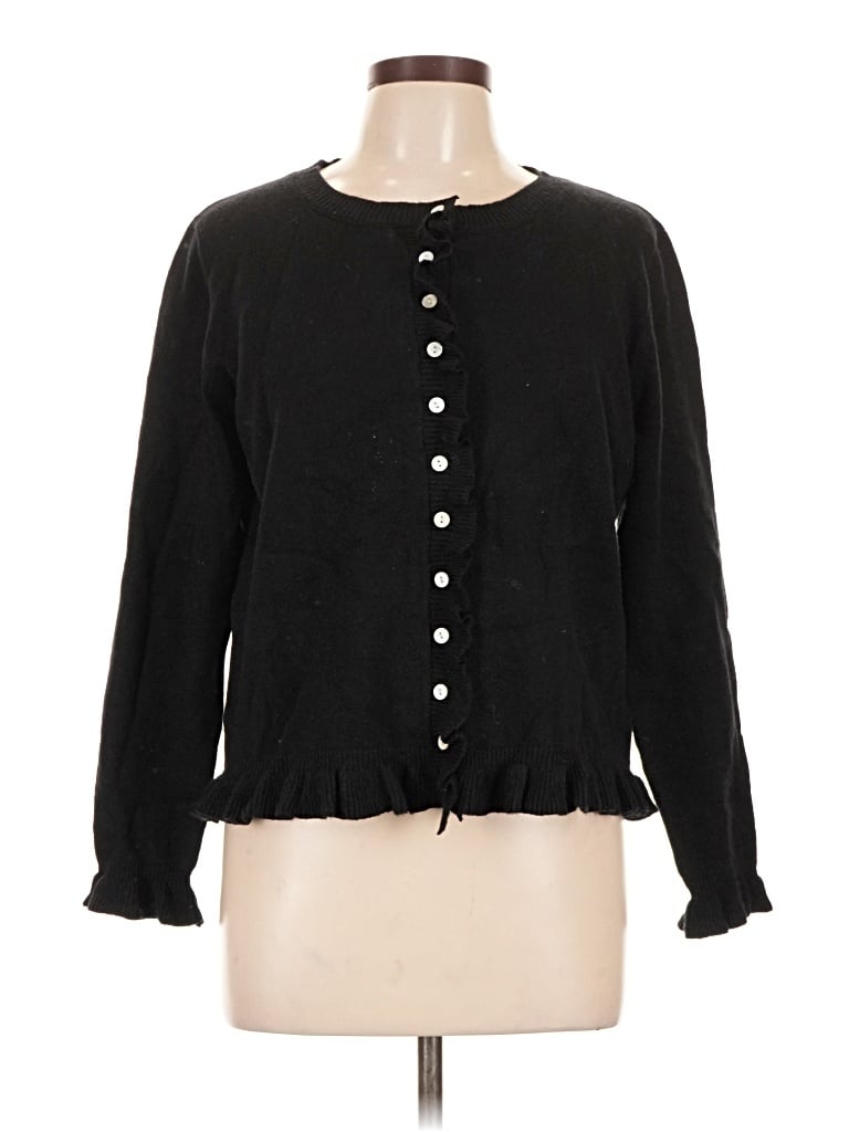 Pre-owned Black Crane Cardigan Sweater In Black