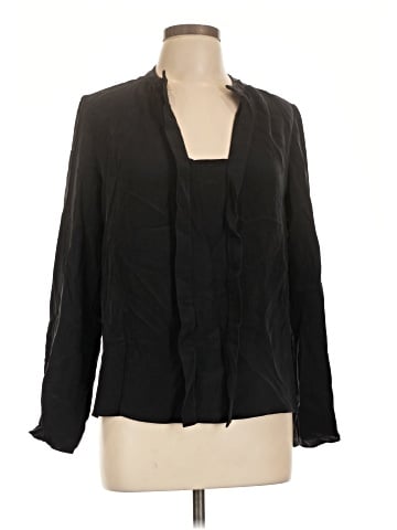 Derek Lam Long Sleeve Silk Top (view 1)