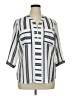 Kim Rogers Stripes Ivory 3/4 Sleeve Blouse Size 1X - photo 1