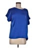 Calvin Klein 100% Polyester Blue Short Sleeve Blouse Size M - photo 1