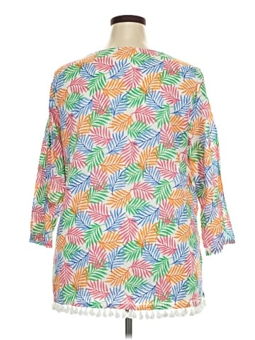 Talbots 3/4 Sleeve Button-Down Shirt (view 2)