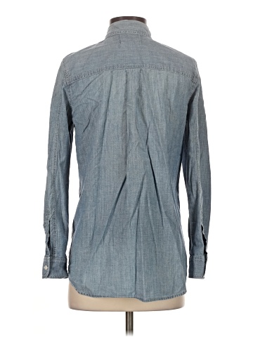 Madewell Chambray Classic Ex-Boyfriend Shirt in Mazzy Wash (view 2)